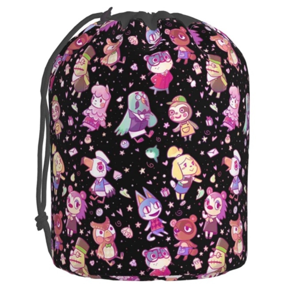 Drawstring Barrel Cosmetic Travel Bag